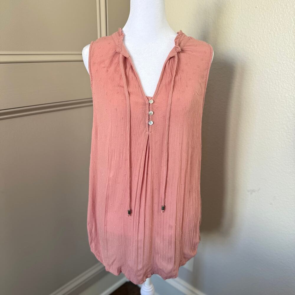Market & Spruce Stitch Fix Pink V Neck Sleeveless Blouse size XL